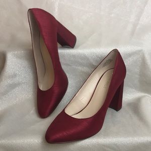 Nine West Ruby Red Block Heel Pumps